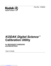 Kodak 8657 THERMAL PRINTER - CALIBRATION UTILITY GUIDE User Manual