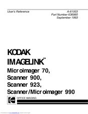 Kodak IMAGELINK 923 User Reference Manual