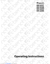 E-Bench KH 2259 Operating Instructions Manual