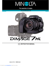 Minolta DIMAGE 7HI - SOFTWARE Instruction Manual