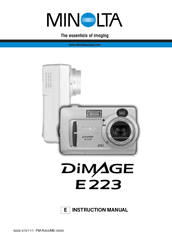 Minolta DiMAGE E223 Instruction Manual