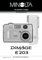 Minolta DIMAGE E203 - SOFTWARE Instruction Manual