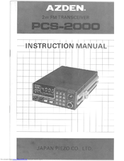Azden PCS-2000 Instruction Manual