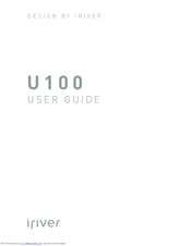 IRiver U100 User Manual