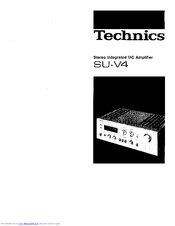 Technics SU-V4 Manual