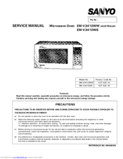 Sanyo EM-V3410WS Service Manual