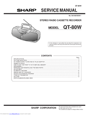 Sharp QT-80W Service Manual
