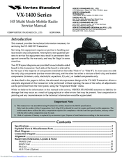 Vertex Standard VX-1400 Service Manual
