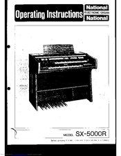 Technics SX-5000R Operating Instructions Manual