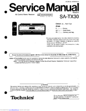 Technics SA-TX30 Service Manual