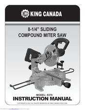 King Canada 8370 Instruction Manual