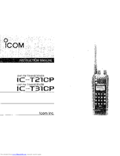 Icom IC-T21CP Instruction Manual