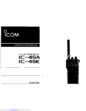 Icom IC-4SE Instruction Manual