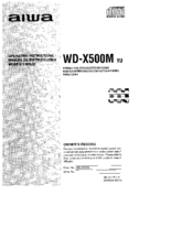 Aiwa WD-X500M Operation Instructions Manual