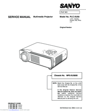Sanyo PLC-XU58 Service Manual