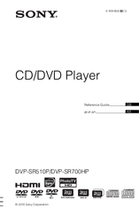 Sony DVP-SR700H Reference Manual