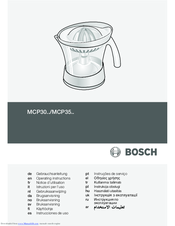 Bosch MCP3000 Operating Instructions Manual