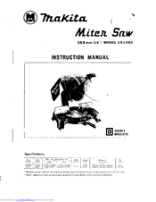 Makita LS1400 Instruction Manual