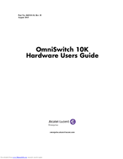 Alcatel-Lucent OmniSwitch 10K User Manual