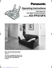 Panasonic KX-FP373FX Operating Instructions Manual