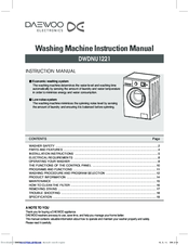 Daewoo DWDNU1221 Instruction Manual