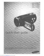 Samsung HMX-H105BN Quick Start Manual