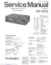 Technics SH-8066 Service Manual