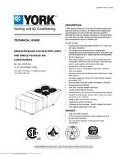 York WJ 240 Technical Manual