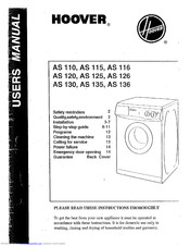Hoover AS135 User Manual