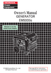 Honda EM5000is Owner's Manual
