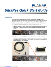 Planar UltraRes Quick Start Manual