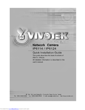 Vivotek IP6114 Quick Installation Manual
