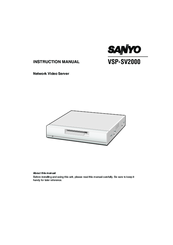 Sanyo VSP-SV2000 Instruction Manual
