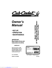 Cub Cadet 11A-108C596 Owner's Manual