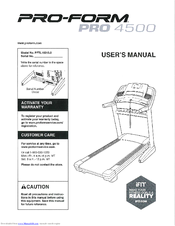 Pro-Form PRO 4500 PFTL.16213.0 User Manual