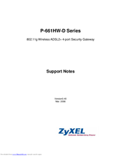 ZyXEL Communications P-661HW-D Series Support Note