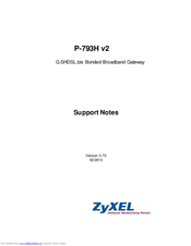 ZyXEL Communications P-793H V2 - Support Notes