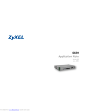ZyXEL Communications ISG50 Application Note