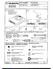 Subaru H630SSC000 Installation Instructions Manual