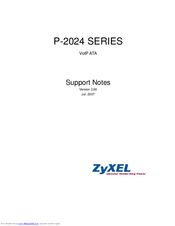 ZyXEL Communications P-2024 Support Notes