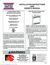 Empire Comfort Systems DVX42DP31P-3 Installation Instructions And Owner's Manual