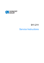 DURKOPP ADLER 911-211 Service Instructions Manual