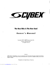 CYBEX The New Bike Owner's Manual