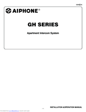 Aiphone GH Series Installation & Operation Manual
