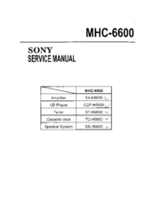Sony TA-H6600 Service Manual
