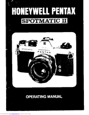 Honeywell Pentax Spotmatic II Operating Manual