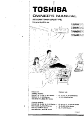 Toshiba RAS-07UKH Owner's Manual