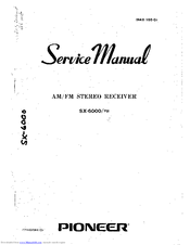 Pioneer SF-6000/FW Service Manual