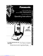 Panasonic KX-TG2550CS Operating Instructions Manual