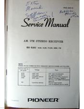 Pioneer SX-525nbw Service Manual